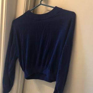 H&M Blue Cropped Sweater
